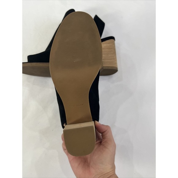 Cole Haan Callista Open Toe Sling Black Suede Bootie Size 10B Sz 10 Peep Toe - Picture 8 of 14